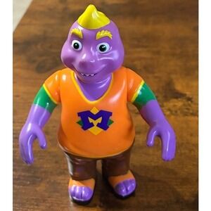 Vtg Chuck E Cheese Mr. Munch Purple 6" Action Figure